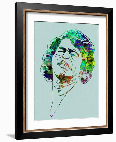 Legendary James Brown Watercolor-Olivia Morgan-Framed Art Print