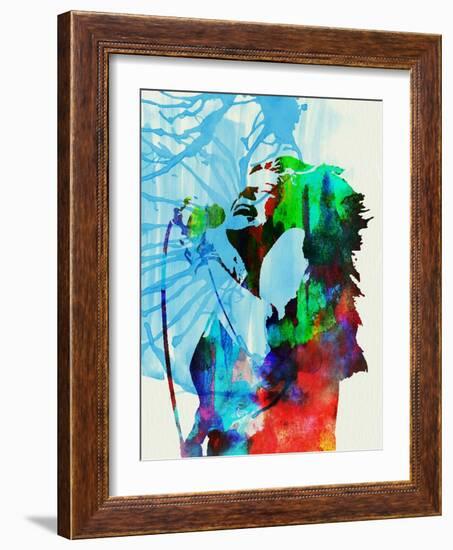 Legendary Janis Joplin Watercolor-Olivia Morgan-Framed Art Print