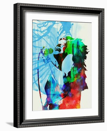 Legendary Janis Joplin Watercolor-Olivia Morgan-Framed Art Print