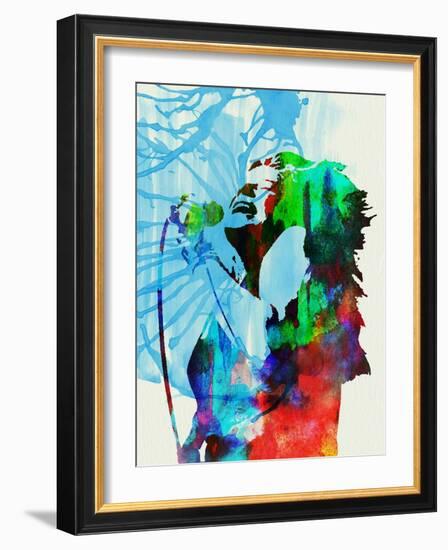 Legendary Janis Joplin Watercolor-Olivia Morgan-Framed Art Print