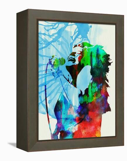 Legendary Janis Joplin Watercolor-Olivia Morgan-Framed Stretched Canvas