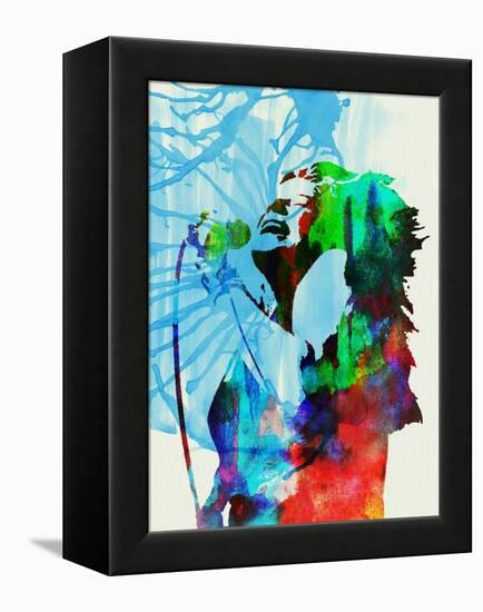 Legendary Janis Joplin Watercolor-Olivia Morgan-Framed Stretched Canvas