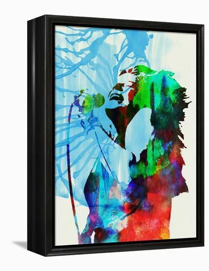 Legendary Janis Joplin Watercolor-Olivia Morgan-Framed Stretched Canvas