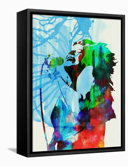 Legendary Janis Joplin Watercolor-Olivia Morgan-Framed Stretched Canvas