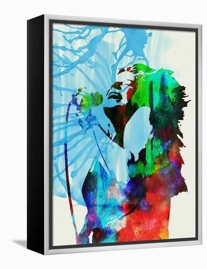 Legendary Janis Joplin Watercolor-Olivia Morgan-Framed Stretched Canvas