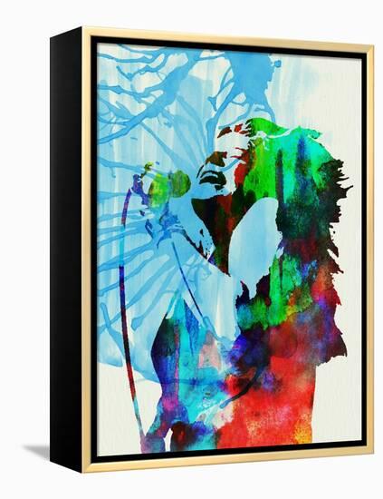 Legendary Janis Joplin Watercolor-Olivia Morgan-Framed Stretched Canvas