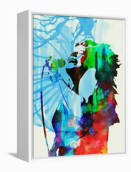 Legendary Janis Joplin Watercolor-Olivia Morgan-Framed Stretched Canvas