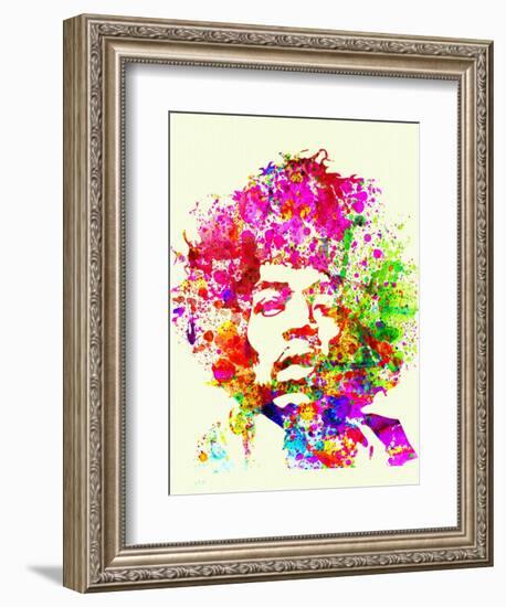 Legendary Jimi Hendrix Watercolor I-Olivia Morgan-Framed Premium Giclee Print