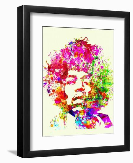 Legendary Jimi Hendrix Watercolor I-Olivia Morgan-Framed Premium Giclee Print