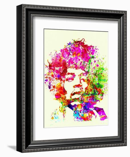 Legendary Jimi Hendrix Watercolor I-Olivia Morgan-Framed Premium Giclee Print