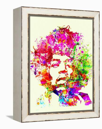 Legendary Jimi Hendrix Watercolor I-Olivia Morgan-Framed Stretched Canvas