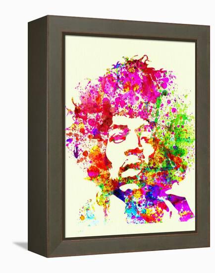 Legendary Jimi Hendrix Watercolor I-Olivia Morgan-Framed Stretched Canvas