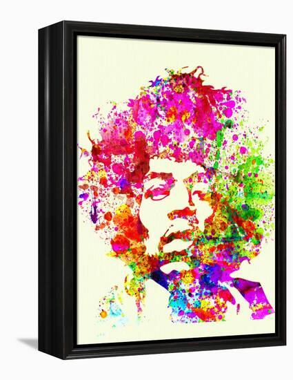 Legendary Jimi Hendrix Watercolor I-Olivia Morgan-Framed Stretched Canvas