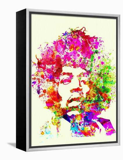 Legendary Jimi Hendrix Watercolor I-Olivia Morgan-Framed Stretched Canvas