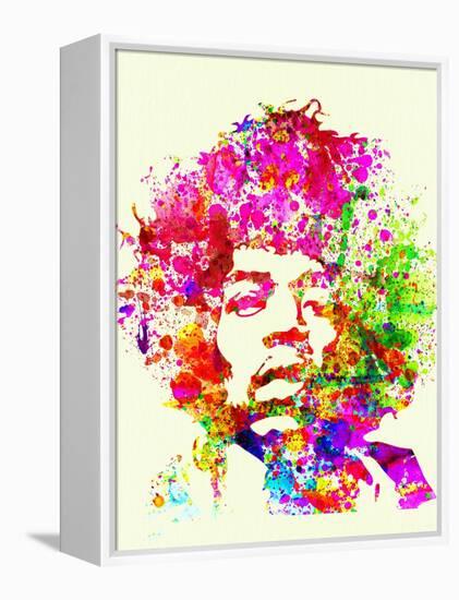 Legendary Jimi Hendrix Watercolor I-Olivia Morgan-Framed Stretched Canvas