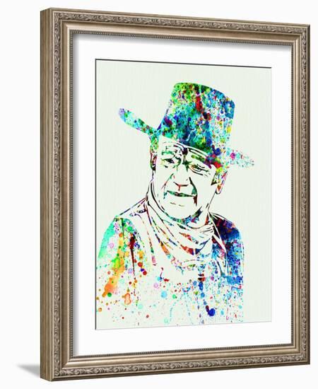 Legendary John Wayne Watercolor-Olivia Morgan-Framed Art Print