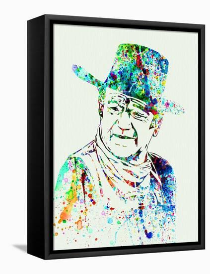 Legendary John Wayne Watercolor-Olivia Morgan-Framed Stretched Canvas