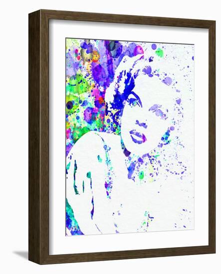 Legendary Judy Garland Watercolor I-Olivia Morgan-Framed Art Print