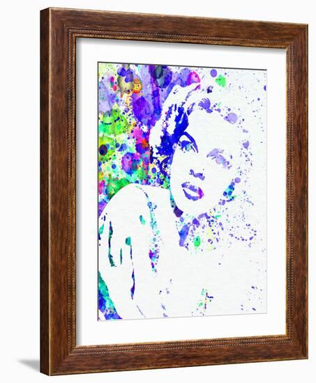 Legendary Judy Garland Watercolor I-Olivia Morgan-Framed Art Print