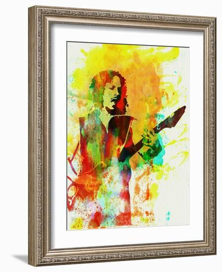 Legendary Kirk Hammett Watercolor-Olivia Morgan-Framed Art Print