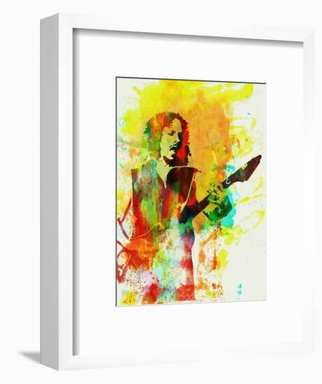 Legendary Kirk Hammett Watercolor-Olivia Morgan-Framed Art Print