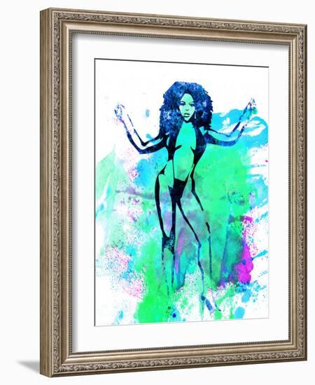 Legendary Lil Kim Watercolor-Olivia Morgan-Framed Art Print