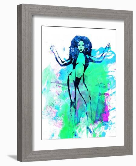 Legendary Lil Kim Watercolor-Olivia Morgan-Framed Art Print