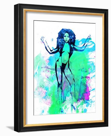 Legendary Lil Kim Watercolor-Olivia Morgan-Framed Art Print