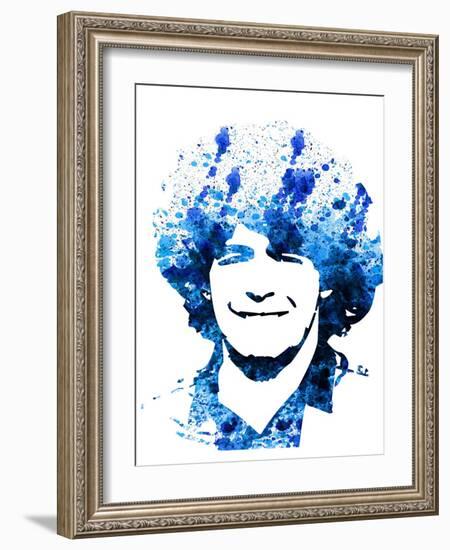 Legendary Maradona Watercolor-Olivia Morgan-Framed Art Print