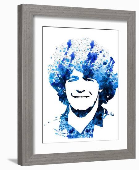 Legendary Maradona Watercolor-Olivia Morgan-Framed Art Print