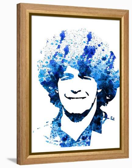 Legendary Maradona Watercolor-Olivia Morgan-Framed Stretched Canvas