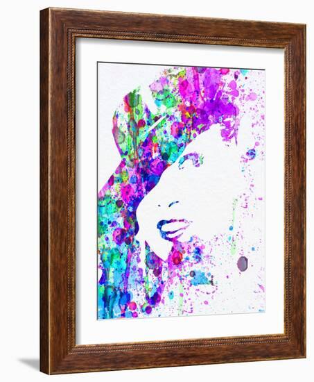 Legendary Marlene Dietrich Watercolor I-Olivia Morgan-Framed Art Print