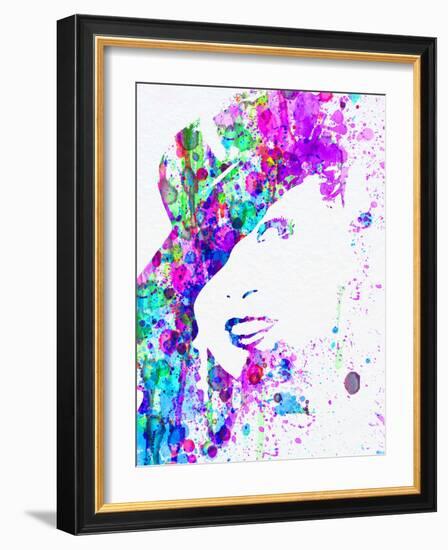 Legendary Marlene Dietrich Watercolor I-Olivia Morgan-Framed Art Print