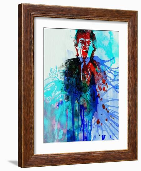 Legendary Mick Jagger Watercolor-Olivia Morgan-Framed Art Print