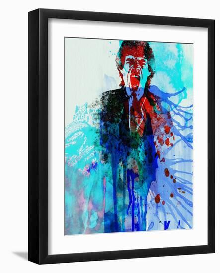 Legendary Mick Jagger Watercolor-Olivia Morgan-Framed Art Print