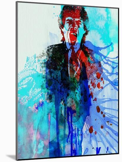 Legendary Mick Jagger Watercolor-Olivia Morgan-Mounted Art Print