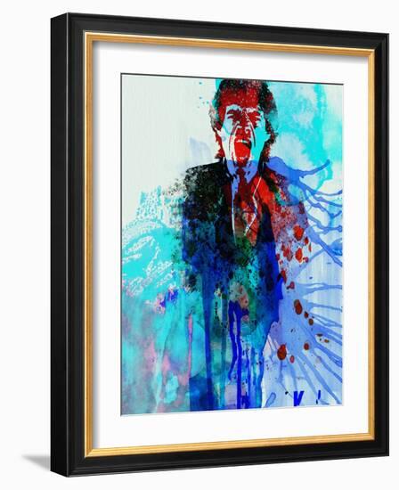 Legendary Mick Jagger Watercolor-Olivia Morgan-Framed Art Print