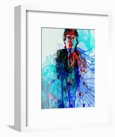 Legendary Mick Jagger Watercolor-Olivia Morgan-Framed Art Print