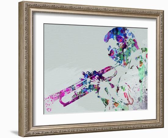 Legendary Miles Davis Watercolor-Olivia Morgan-Framed Art Print