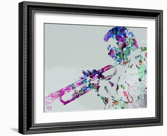 Legendary Miles Davis Watercolor-Olivia Morgan-Framed Art Print