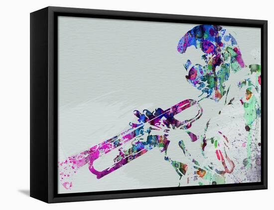 Legendary Miles Davis Watercolor-Olivia Morgan-Framed Stretched Canvas