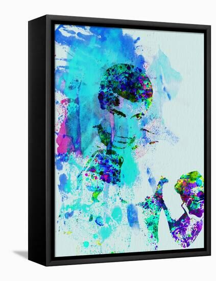 Legendary Muhammad Ali Watercolor-Olivia Morgan-Framed Stretched Canvas