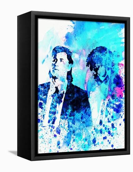 Legendary Pulp Fiction Watercolor-Olivia Morgan-Framed Stretched Canvas