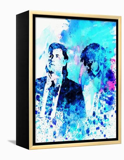 Legendary Pulp Fiction Watercolor-Olivia Morgan-Framed Stretched Canvas