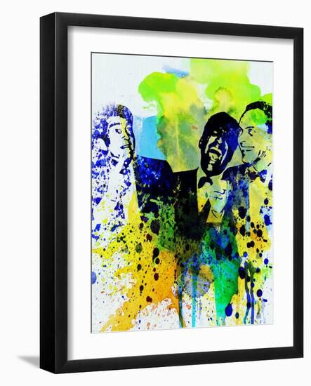 Legendary Rat Pack Watercolor-Olivia Morgan-Framed Art Print