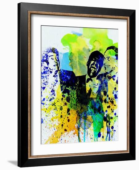 Legendary Rat Pack Watercolor-Olivia Morgan-Framed Art Print