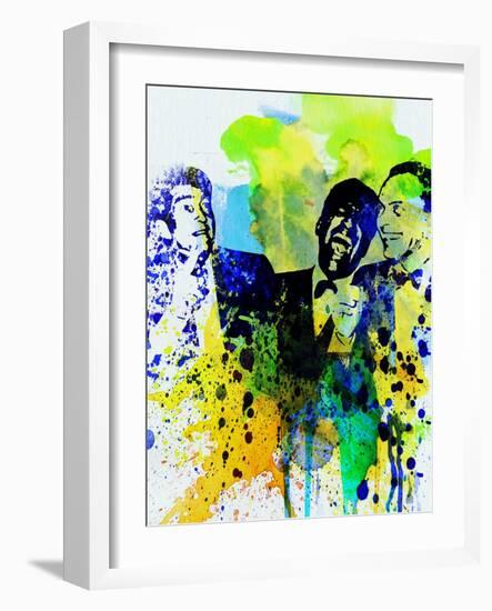 Legendary Rat Pack Watercolor-Olivia Morgan-Framed Art Print