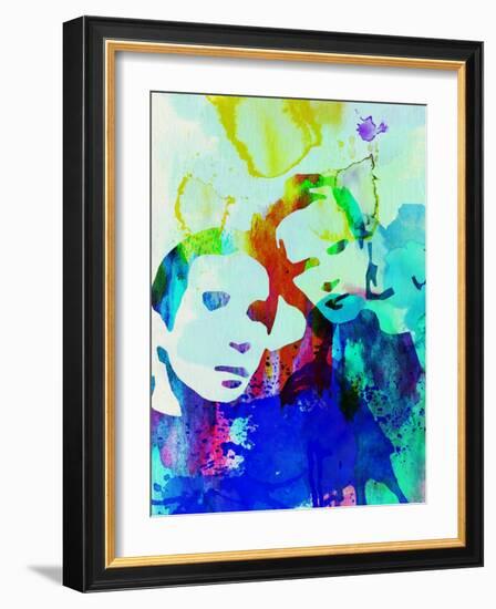 Legendary Simon and Garfunkel Watercolor-Olivia Morgan-Framed Art Print