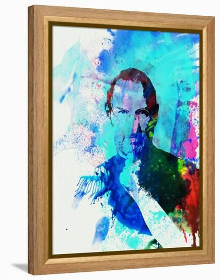 Legendary Steve Jobs Watercolor-Olivia Morgan-Framed Stretched Canvas