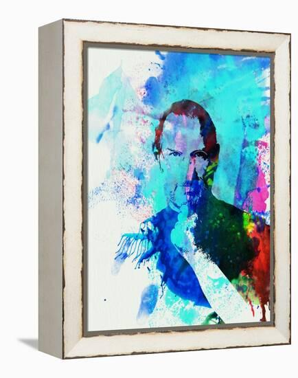 Legendary Steve Jobs Watercolor-Olivia Morgan-Framed Stretched Canvas